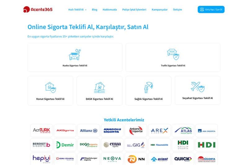 Sales 10 sigorta acentesi web sitesi tasarımı