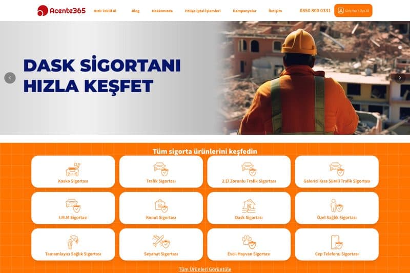 Sales 12 sigorta acentesi web sitesi tasarımı