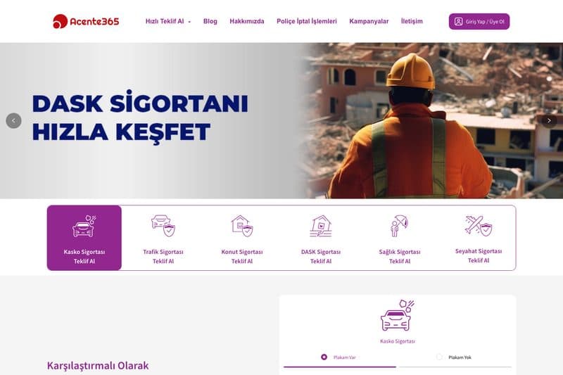Sales 13 sigorta acentesi web sitesi tasarımı