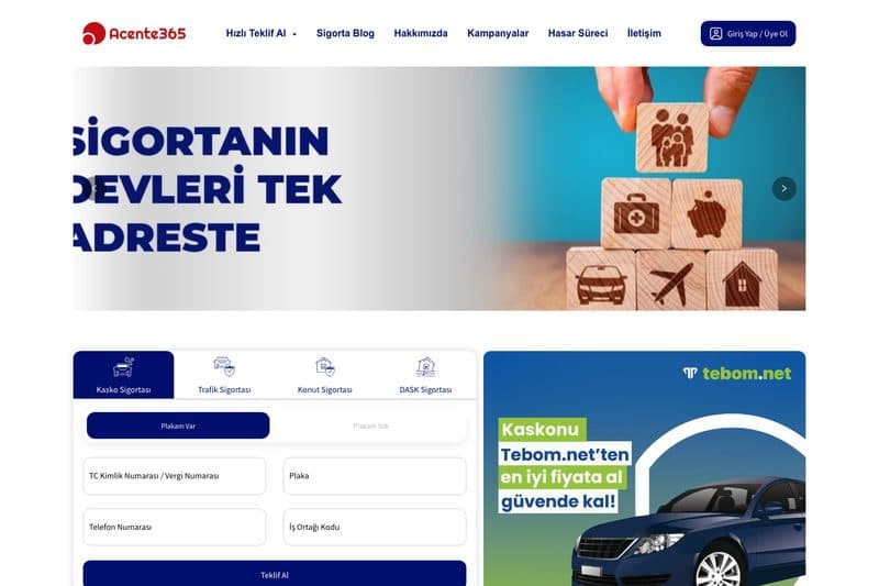 Sales 14 sigorta acentesi web sitesi tasarımı